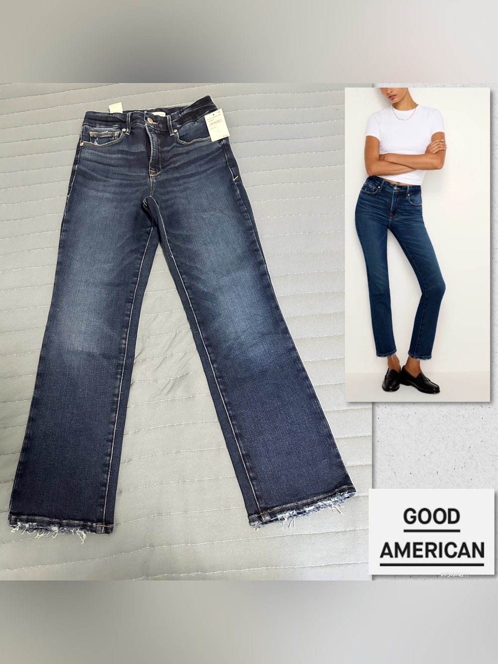 Good American Good Legs Straight Jeans